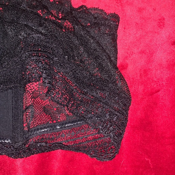 Nordstrom Rack Black Lace Bandeau Bra w/ Optional Adjustable Straps Size Small - Picture 7 of 7